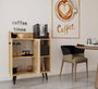Hanah Home Magnetar - Gabinete de Bar de Café Roble Zafiro